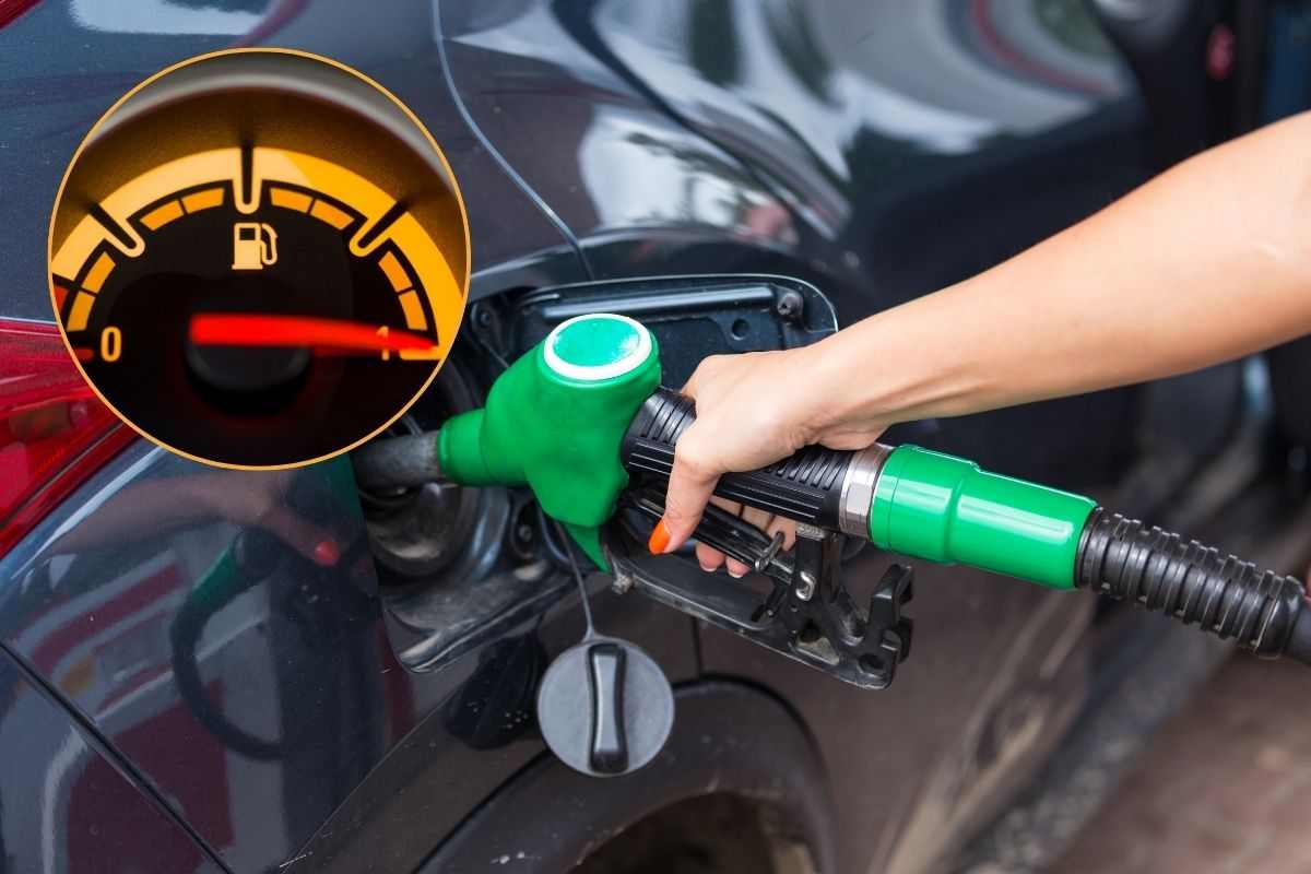 Carburante nel serbatoio dell'auto