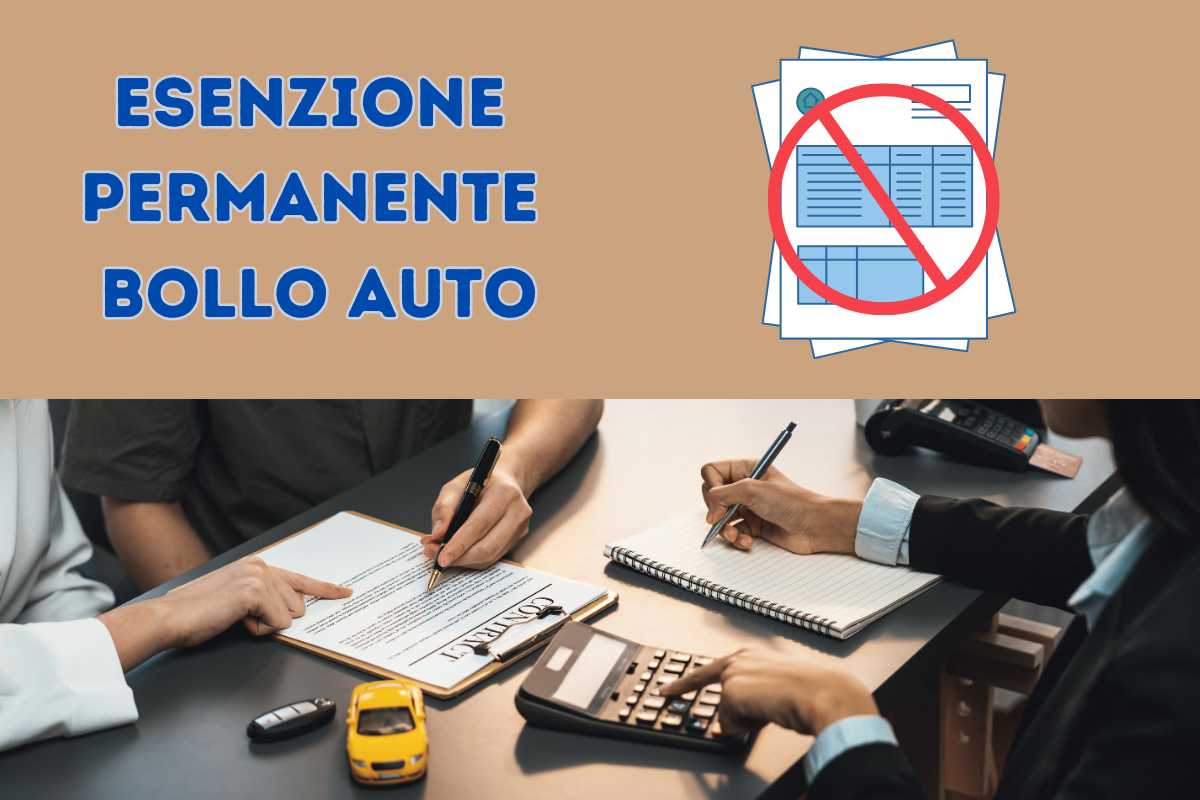 'esenzione permanente bollo auto